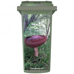 Wild Mushroom In The Woods Wheelie Bin Sticker Panel